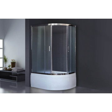 Душевой угол Royal Bath RB8120BK-C-CH-L (матовое) левый